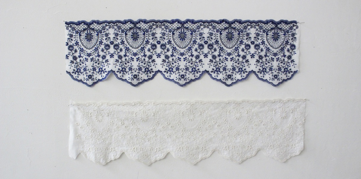 lace レース/フランス刺繍ファブリック レース